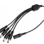 Power Cord Splitter, 2.1mm Plug, One for Four Power Supply