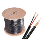 Siamese RG59 Cable, Coaxial, 1000 Feet, Black